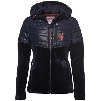 Mujer Superdry Chaqueta Híbrida con Paneles Storm, Color Azul Marino, 36