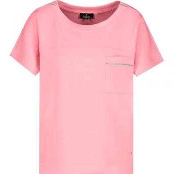 Monari Kurzarm-Sweatshirt mit Glitzertasche