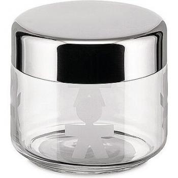 Girotondo Élégance : Boîte de Cuisine Hermétique, Verre Sérigraphié, Couvercle Métallique – 500 ml