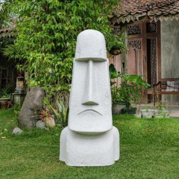 Moai de Pâques en Fibrociment 2m pour Décoration Extérieure