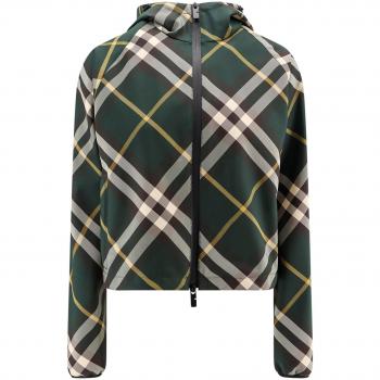 Burberry Women's Green Check Motif Light Jacket