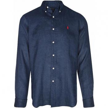Chemise en lin coupe ajustée Ralph Lauren bleu L
