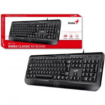 Genius KB-118 Spill Resistant Keyboard
