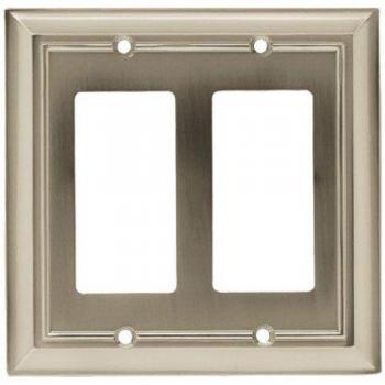 W10536-SN-U Arch 2G Decor Plate by Liberty Hardware