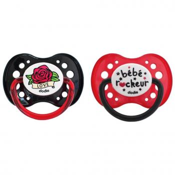 Dodie Sucette Anatomique +18m Rock Lot de 2