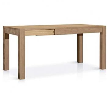 Tavolo da pranzo moderno di design allungabile in rovere natura marrone 110 x 75 x 80 cm