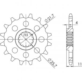 Pignone passo 520, Z 15 denti – codice dis.21603