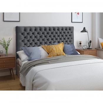 Elba Headboard, Small Single Size, Strutted, 26 High, Plush, Steel