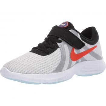 Nike Unisex-Kinder Revolution 4 Sd Cross-Fit Schuhe Weiß (Pure Platinum/Team Orange-Black 001) 31 EU