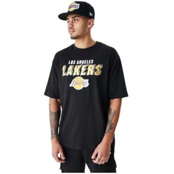 New Era Black Team Script T-Shirt Männer Größe S