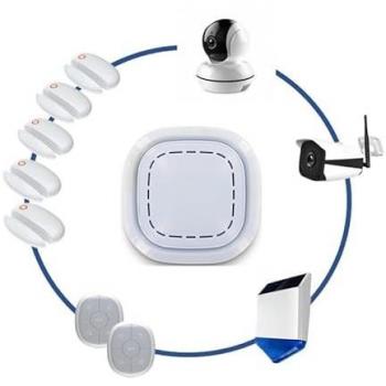 Kit Sécurité Domotique Lifebox 3 en 1 (Sirène + Caméra Extérieure/Intérieure)