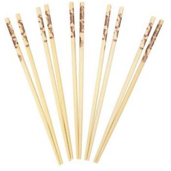 Dexam Traditional Dragon Patterned Bamboo Chopsticks, Brown