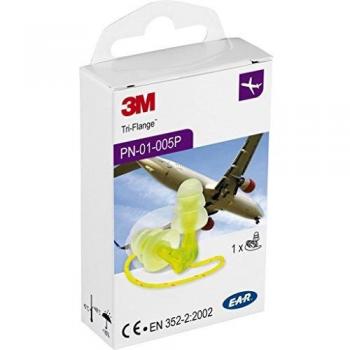Tri‑Flange Gehörschutzstöpsel (SBR 29 dB) – E‑Ar PN01005P, Reisefreundlich, Gelb