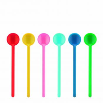 Bodum Bistro Mix‑Color Stir Spoons – 6 Count