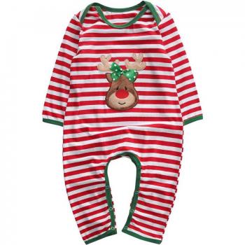 Conjunto Navideño a Rayas para Infantes