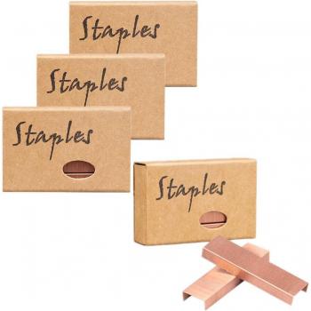 Cajas de Grapas 26/6 Oro Rosa, 3800 unidades cada una – Kit de 4