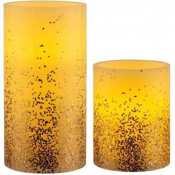 Pauleen Set di Candele LED Glitter