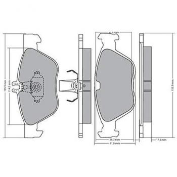 Chrysler Disc Brake Pad Set – Metzger 1170162 Premium
