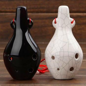 Alt Ocarina Keramikflöte mit Tasche