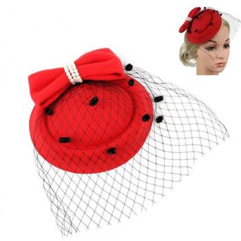 Tocado Malla Superior Retro Lady para Novias