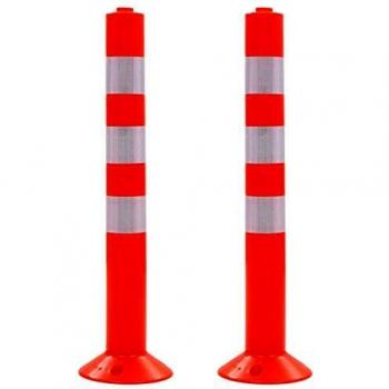 Traffic Management Bollards 2 pcs Plastic 75 cm