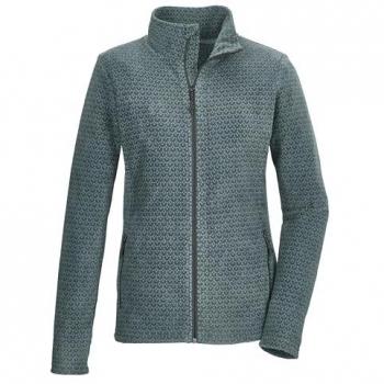 Fleecejacke KILLTEC KOW 106 WMN FLC JCKT, Damen, Gr. 46, blau (graublau), 100% Polyester, sportlich, Jacken