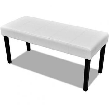 Banco de Cuero Artificial Blanco