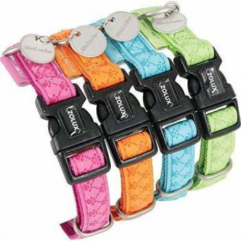 Collar deportivo para perros Zolux Mac Leather en color naranja