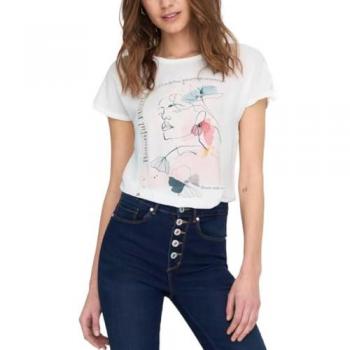Camiseta de mujer Only, diseño Street Chic, talla S