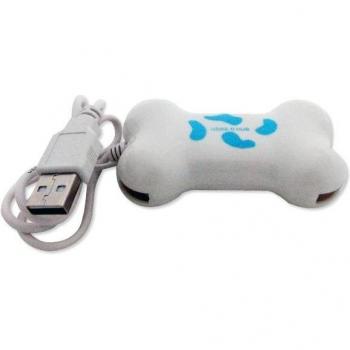 Hub Multiplicatore USB Rosa con 4 Porte a Forma di Osso