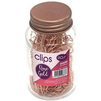 Clips metálicos en bote de cristal