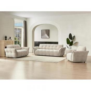 Conjunto Sofá VENTE‑UNIQUE Jaspé Beige 3+2