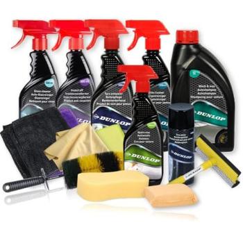 Ensemble de soin carrosserie Dunlop – 15 pièces pour lavage complet