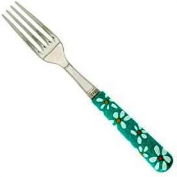 Turquoise Marguerite‑Style Salad Fork