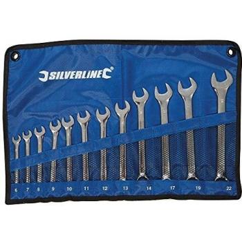 Silverline 633799 Juego de llaves combinadas, 12 pzas