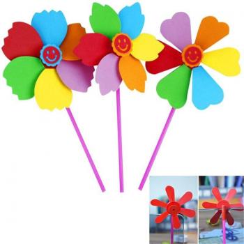 Kids' DIY Cartoon Windmill Craft