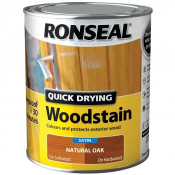 Quick Dry Satin Woodstain in Natural Oak 750ml