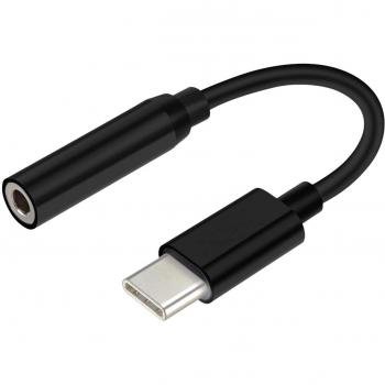 AISENS Type‑C to 3.5mm Audio Cable – 15cm, Black