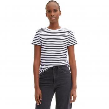 Camiseta Tom Tailor Denim Blanca y Negra para Mujer