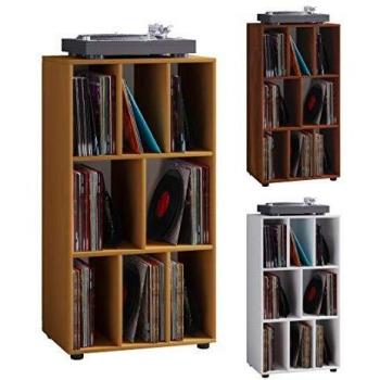 Étagère design pour vinyles 8 rangements blanche
