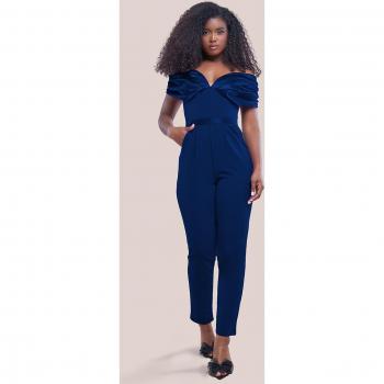 Goddiva Corset Bodice Scuba & Satin Bardot Romper
