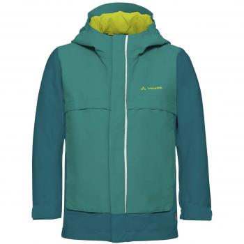 Vaude Raccoon‑Jacke für Kinder V (wasserdicht, Nickelgrün) – 134/140