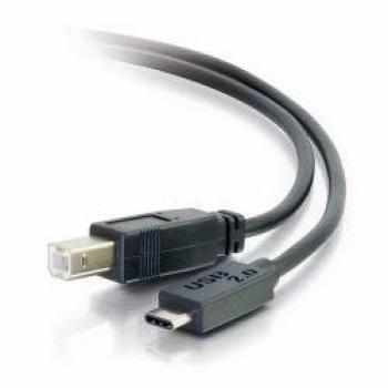 USB Type‑C to USB B 1 m 2.0 Cable – Black, Male to Male
