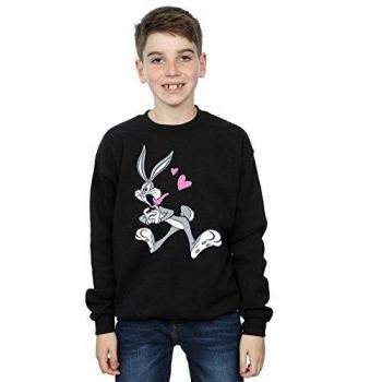 Looney Tunes Boys Bugs Bunny In Love Sweatshirt Black