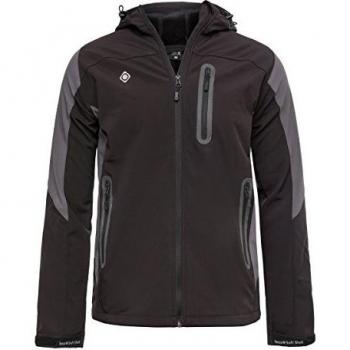 Männer-Softshell Jacke Izas Veral – Dunkelgrau, Schwarz – Größe XXL