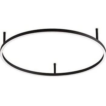 Slim Black LED Ceiling Fixture 90cm 3000K