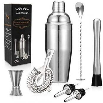 Cocktail Shaker Set, 7-Piece Bar Tool Kit