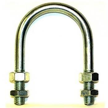 M20 Zinc Plated U-Bolt 55mm Thread, 195mm Inside Diameter, 250mm Inside Height