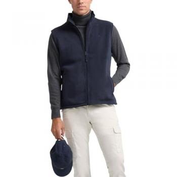 Chaleco polar Silbon azul marino con cremallera para hombre