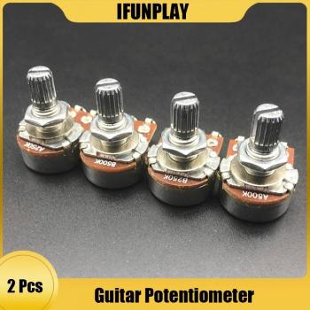 2 Stück A500K/250K Potentiometer für elektrische Instrumente, 15mm Welle